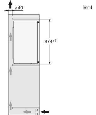 MIELE K 7104 E Selection Kühlschrank (E, 874 mm hoch, Weiß)