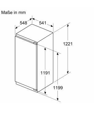 NEFF KI2422FE0 Kühlschrank (E, 1221 mm hoch, Weiß)