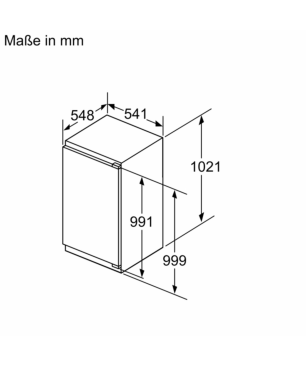 BOSCH KIR31VFE0 Kühlschrank (E, 1021 mm hoch, Nicht zutreffend)