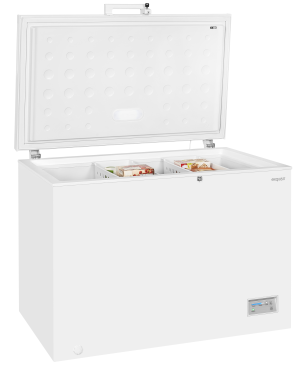 EXQUISIT GT320-HE-040E weiss Gefriertruhe (E, 235,02 kWh/Jahr, 308 Liter, 850 mm hoch)