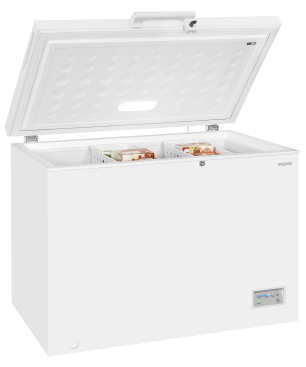 EXQUISIT GT320-HE-040E weiss Gefriertruhe (E, 235,02 kWh/Jahr, 308 Liter, 850 mm hoch)