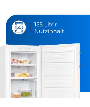 EXQUISIT GS231-NF-H-040D weiss Gefrierschrank (D, 1430 mm hoch)