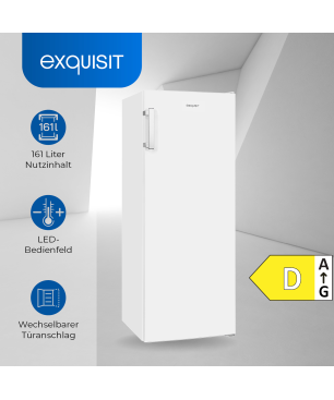 EXQUISIT GS231-NF-H-040D weiss Gefrierschrank (D, 1430 mm hoch)