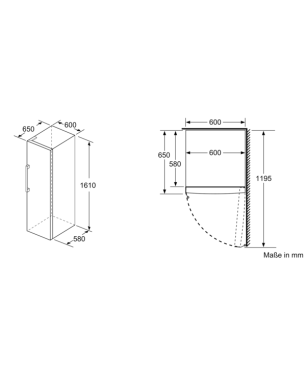 BOSCH GSN29VWEP Gefrierschrank (E, 200 Liter, 1610 mm hoch)