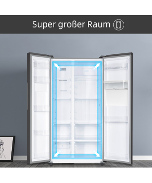 CHIQ FSS559NEI42D Side-by-Side (323 kWh/Jahr, E, 177,00 cm hoch, Schwarz)