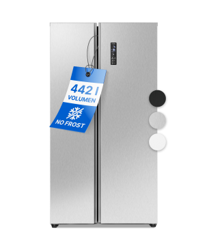 BOMANN SBS 7344 Side-by-Side (E, 177 cm hoch, Silber)