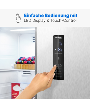 BOMANN SBS 7344 Side-by-Side (E, 177 cm hoch, Silber)