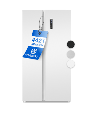 BOMANN SBS 7344 Side-by-Side (E, 177 cm hoch, Weiß)