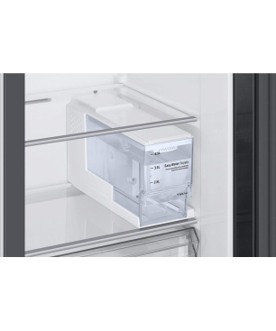 SAMSUNG RS6GA8521B1/EG Side-by-Side (E, 351 kWh, 1780 mm hoch, Premium Black Steel)
