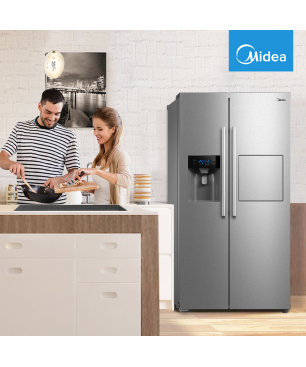 MIDEA KS-EIX 6.23 Kühl-/Gefrierkombination (E, 1765 mm hoch, Inox)