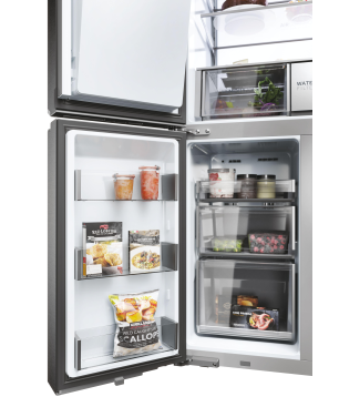 HAIER HCR7918EIMP CUBE 90 SERIE 7 French Door (E, 1775 mm hoch, Brushed Black)
