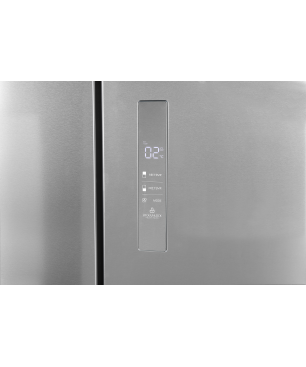 EXQUISIT FD430-140-030F inoxlook Kühlgefrierkombination (281,08 kWh/Jahr, F, 1810 mm hoch, Edelstahloptik)