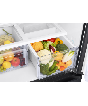 SAMSUNG RF5GA5202B1/EG French Door (F, 1776 mm hoch, Premium Black Steel/Urban Silver)