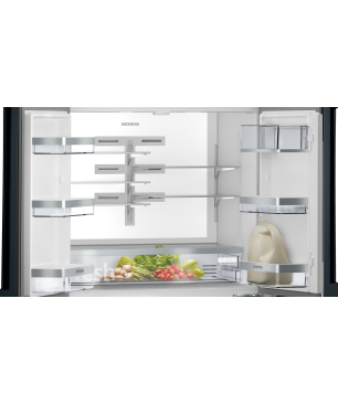SIEMENS KF96RSBEA iQ700 French Door (E, 1830 mm hoch, Schwarz)