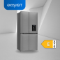 EXQUISIT MD430-100-WS-200E inoxlook French Door (282,00 kWh/Jahr, E, 1830 mm hoch, Edelstahloptik)
