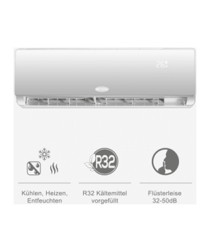 BECOOL BCP12SK2101QW Premium inkl. Vollinstallation Split Klimagerät Weiß Energieeffizienzklasse: A++, Max. Raumgröße: 105 m³