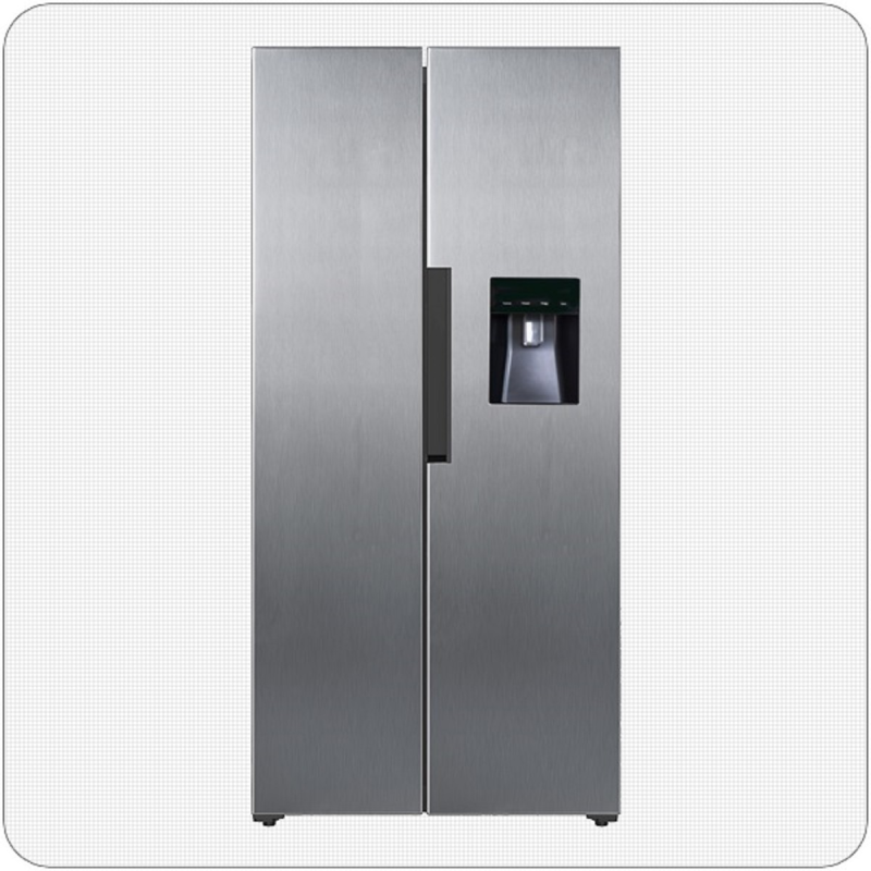 PKM SBS440.4A+NFWDSI Side-by-Side (350 kWh/Jahr, F, 178,00 cm hoch, Inox Silber)