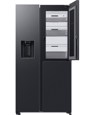 SAMSUNG RH68B8521B1/EG Side-by-Side (E, 1780 mm hoch, Premium Black Steel/Urban Silver)