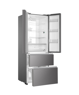 HAIER HB17FPAAA Kühl-/Gefierkombination French Door (E, 298 kWh, 190,6 cm hoch, Edelstahl)