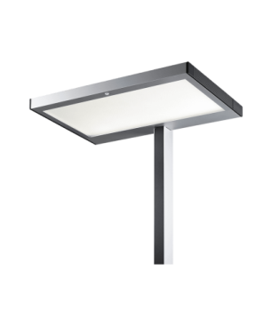 LUCTRA Vitawork 17 Sym. mit Sensorik Stehleuchte, Silber/Schwarz