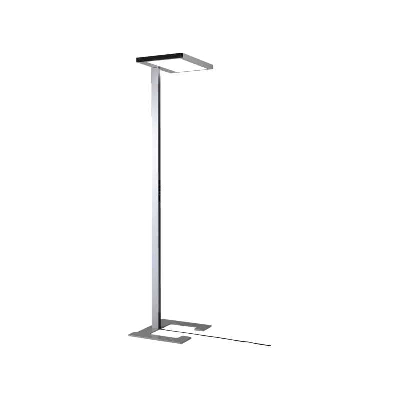 LUCTRA Viawork 7 Sym. Mit Sensorik Stehleuchte, Silber/Schwarz