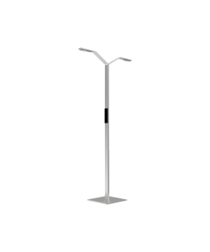 LUCTRA Floor Twin Linear Stehleuchte, Aluminium