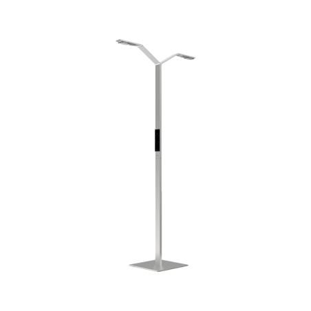 LUCTRA Floor Twin Linear Stehleuchte, Aluminium