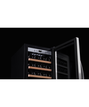 MQUVÉE WineExpert 38 Stainless Weinkühlschrank (EEK G, Edelstahl)