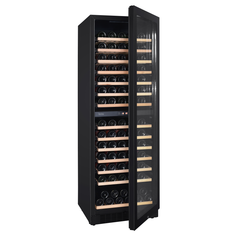 PEVINO Noble - PN166D-HHB Weinkühlschrank (EEK G, Schwarz)