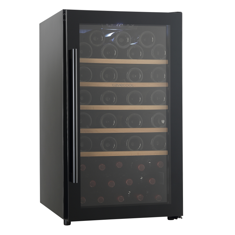 CAVECOOL Raw Citrine CC124SB Weinkühlschrank (EEK G, Schwarz)