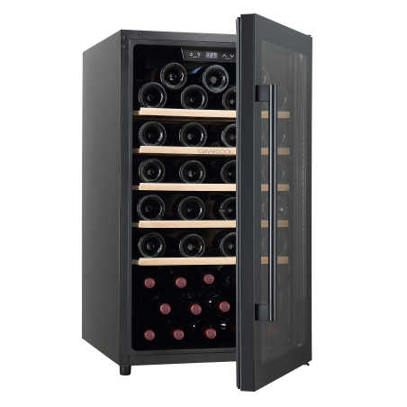 CAVECOOL Raw Citrine CC124SB Weinkühlschrank (EEK G, Schwarz)