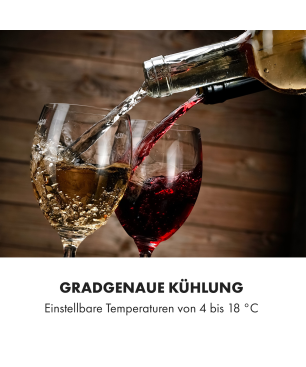 KLARSTEIN Vinamour Weinkühlschrank (EEK G, Schwarz)