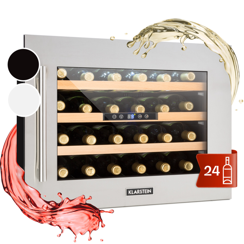 KLARSTEIN Vinsider 24D Weinkühlschrank (EEK G, Edelstahl)