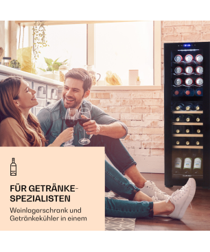 KLARSTEIN Bodega 27 Duo+ Weinkühlschrank (EEK G, Schwarz)