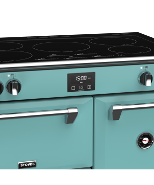 STOVES Richmond Deluxe S900 EI Induktion Country Blue/Chrom Standherd (EEK A, Induktion, 164 Liter)
