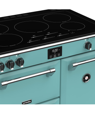 STOVES Richmond Deluxe S900 EI Induktion Country Blue/Chrom Standherd (EEK A, Induktion, 164 Liter)