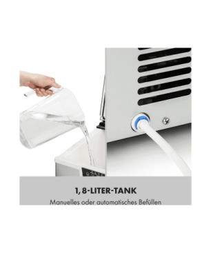 KLARSTEIN Icefestival Cube Eiswürfelmaschine (400 Watt, Silber)