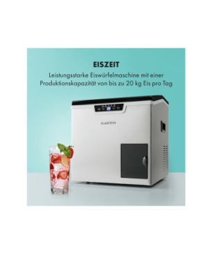 KLARSTEIN Icefestival Cube Eiswürfelmaschine (400 Watt, Silber)