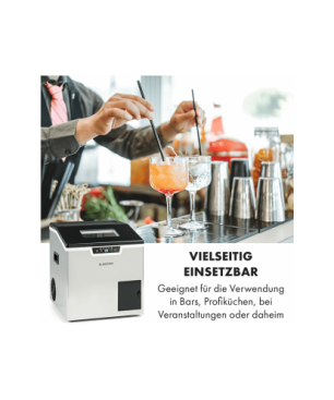 KLARSTEIN Icefestival Cube Eiswürfelmaschine (400 Watt, Silber)