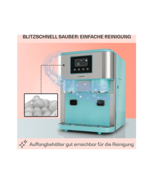 KLARSTEIN Eiszeit Crush Eiswürfelmaschine (150 Watt, Pastelblau)