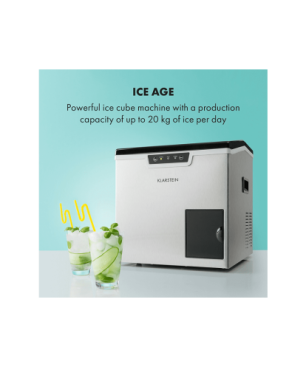 KLARSTEIN Icefestival Bullet Eiswürfelmaschine (400 Watt, Silber)