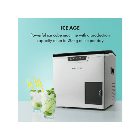 KLARSTEIN Icefestival Bullet Eiswürfelmaschine (400 Watt, Silber)