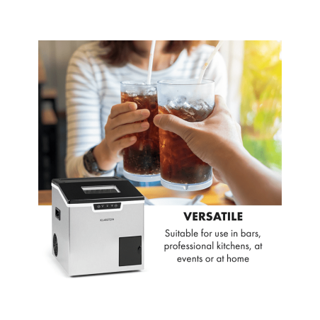 KLARSTEIN Icefestival Bullet Eiswürfelmaschine (400 Watt, Silber)