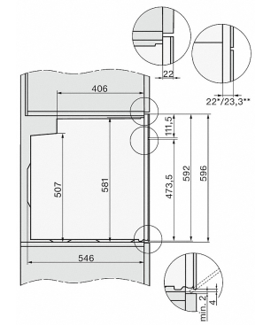 MIELE H 7364 BP, Einbaubackofen (Einbaugerät, 76 Liter, 595 mm breit)
