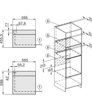 MIELE H 7364 BP, Einbaubackofen (Einbaugerät, 76 Liter, 595 mm breit)