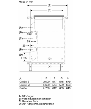 NEFF T48CB1AX2 Induktion, Kochfeld mit Dunstabzug (802 mm breit, 522 mm tief)