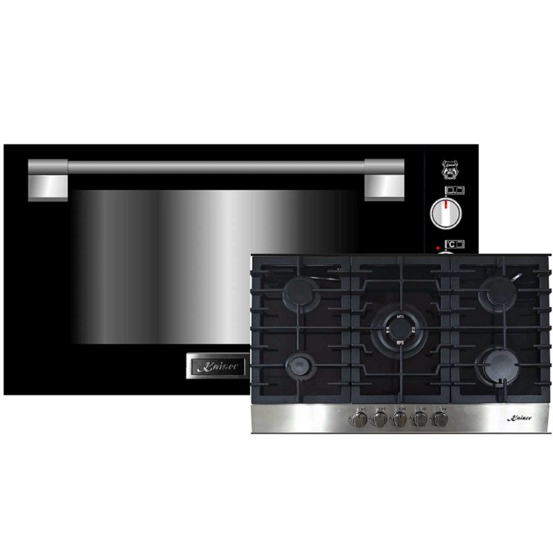 KAISER EG 9371 + KCG 9386 Turbo, Herdset (Gaskochfeld, A, 98 Liter)
