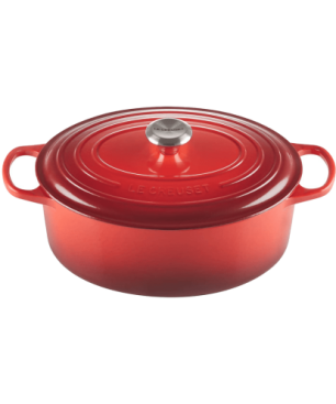 LE CREUSET Bräter oval 31 cm Topf Metall rot