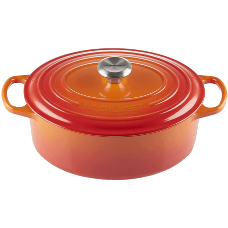LE CREUSET Bräter oval 31 cm-orange Topf Metall