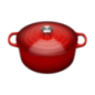 LE CREUSET Bräter rund 28 cm Topf Metall rot